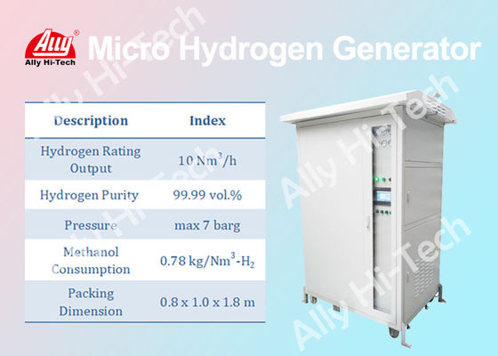10 van Nm3/van H de Kleine Maximum 7 Barg Makkelijk te gebruiken Druk van de Waterstofgenerator